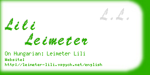 lili leimeter business card